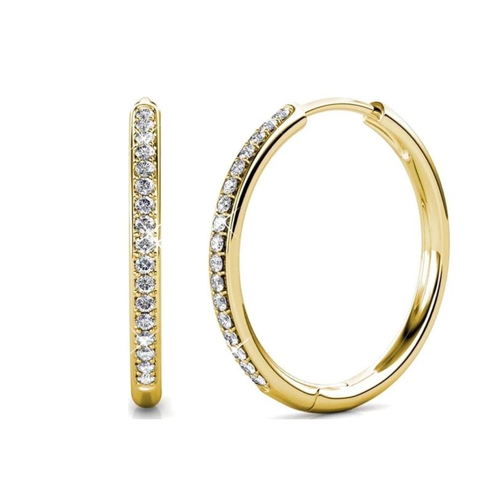 Lara Pave Oorbellen | Wit Goud