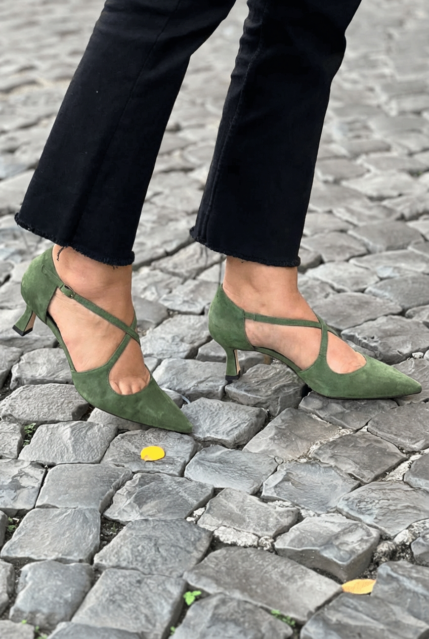 OLEANDER SLINGBACK MET DUNNE BAND