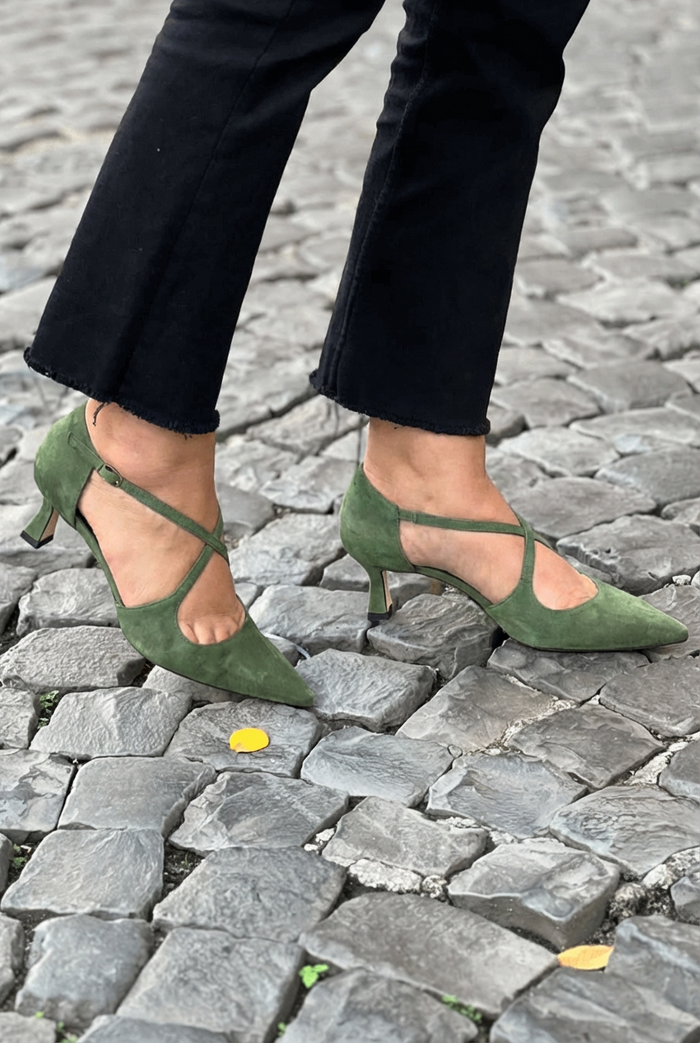 OLEANDER SLINGBACK MET DUNNE BAND