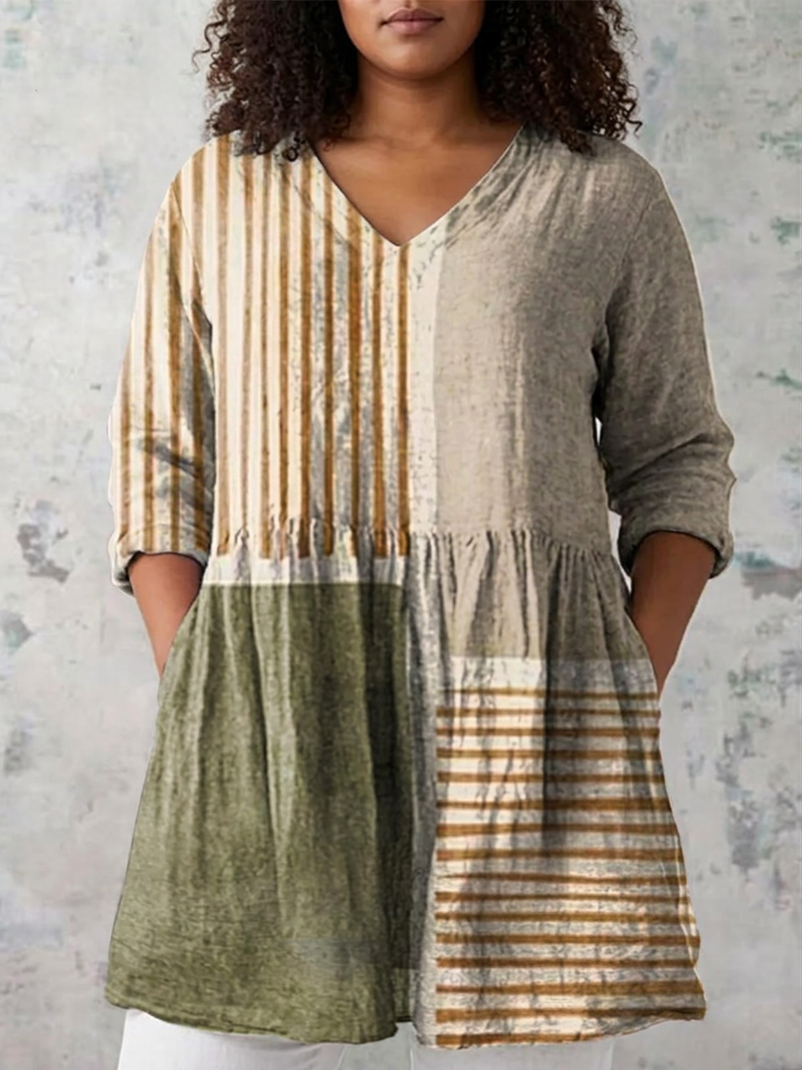 Anya | Lange Blouse met V-hals