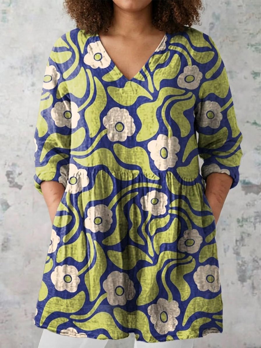 Bonnie | Lange Blouse met V-hals