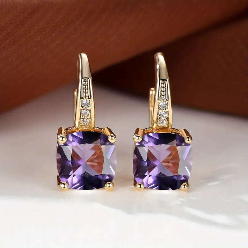 Amity Stone Hoepel Oorbellen | Goud