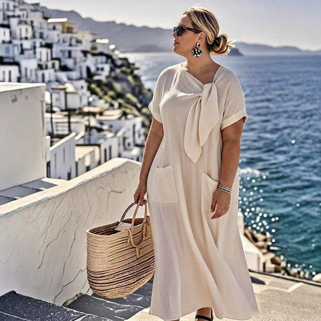 Adair Boog Maxi Jurk: Moeiteloze Elegantie voor Elke Dag