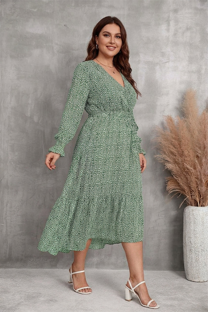 Zaina - Bloom Wrap Midi Jurk