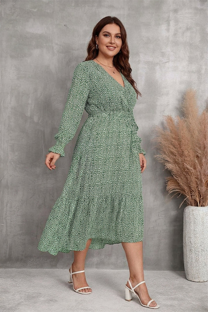 Zaina - Bloom Wrap Midi Jurk