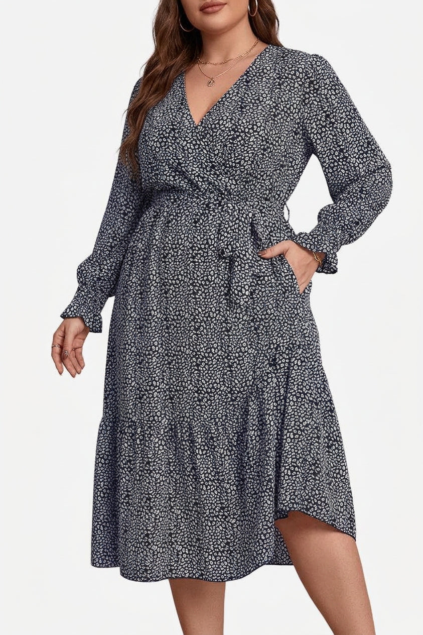 Zaina - Bloom Wrap Midi Jurk