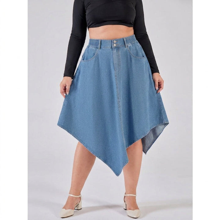 Rhea Irregulaire Denim Rok