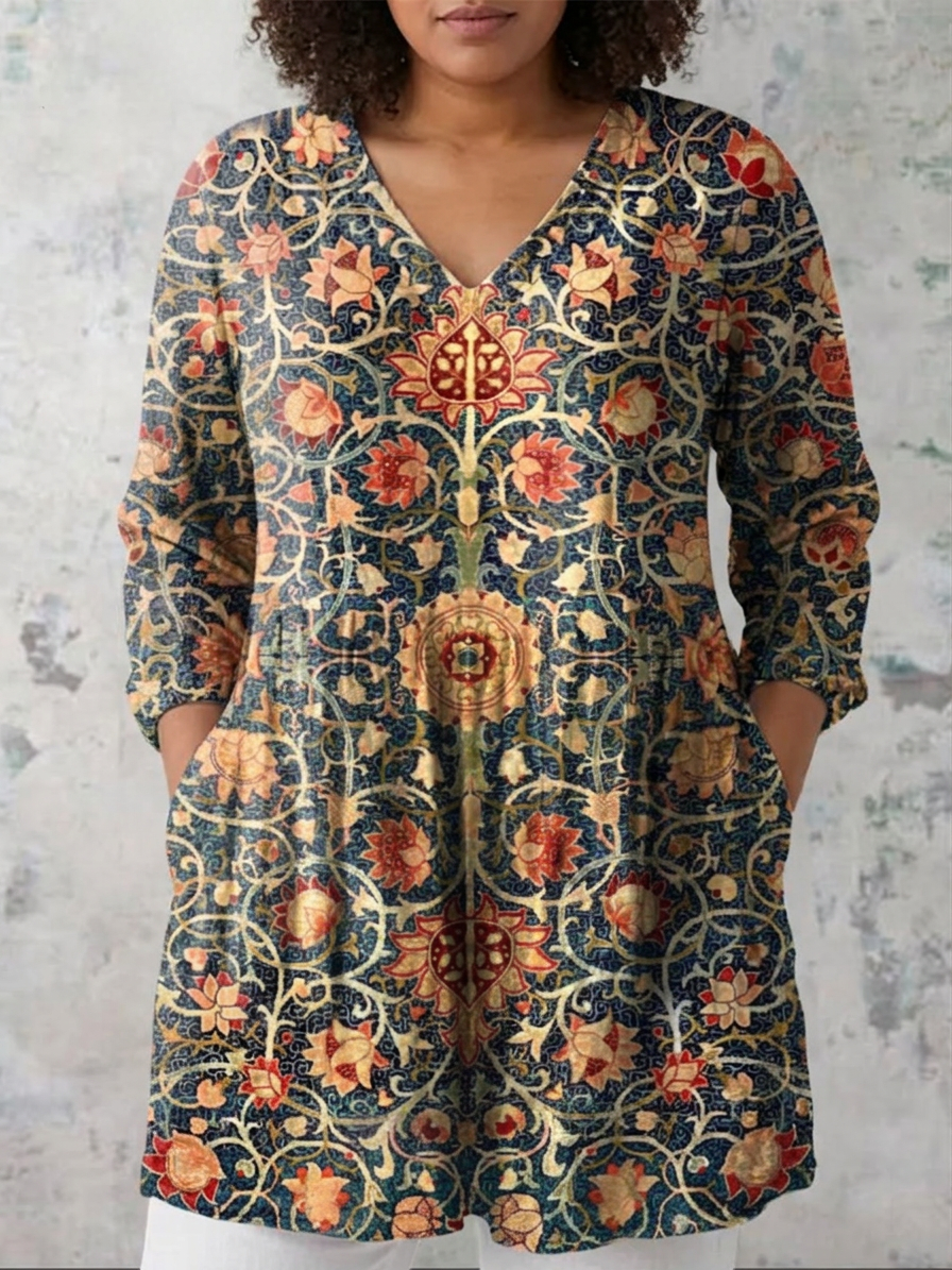Fern | Lange Blouse met V-Hals