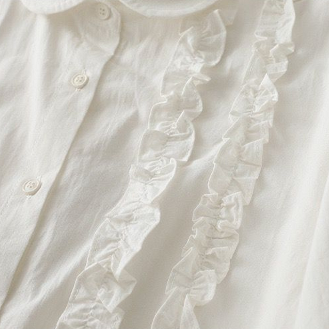 Juna - Pure Katoenen Rimpelshirt
