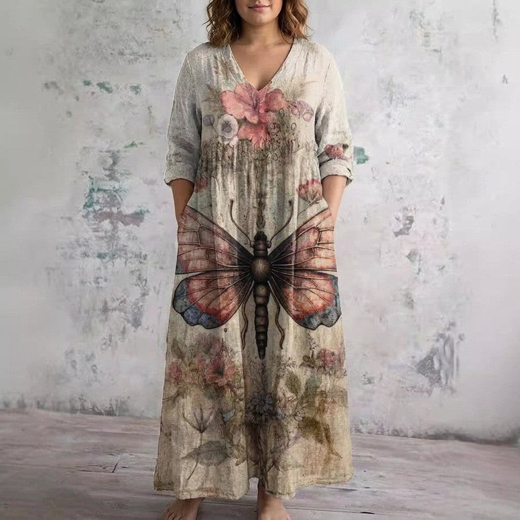 Ondine | Butterfly Bloom Maxi Jurk