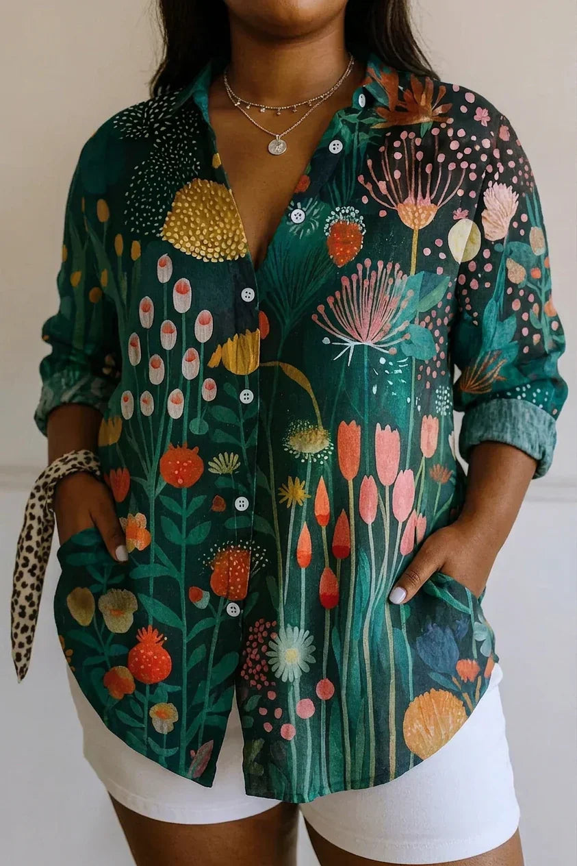 Arabella | Patroond Blouse