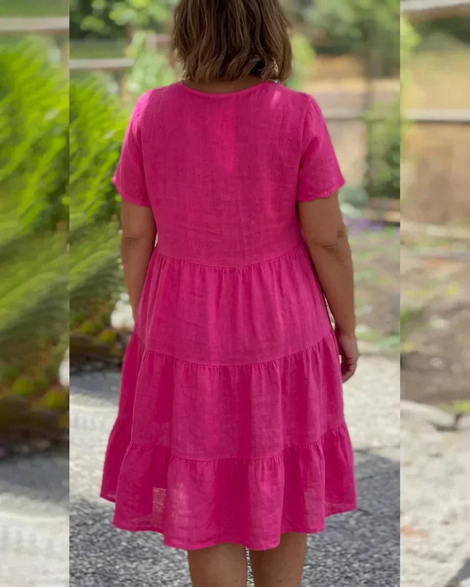 Beatrix - Casual Zomer V-hals Jurk