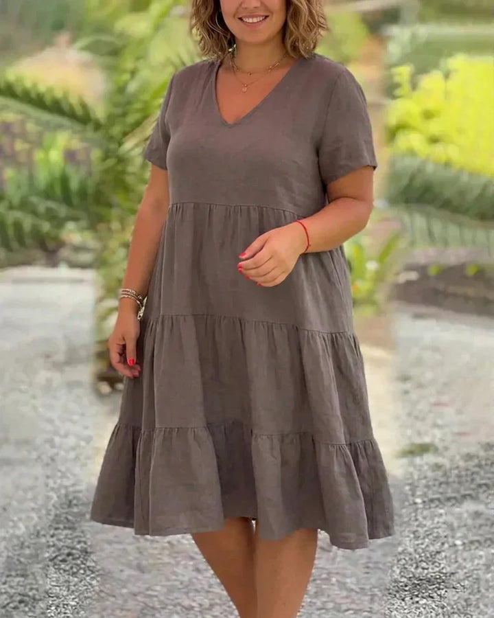 Beatrix - Casual Zomer V-hals Jurk