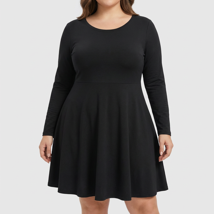 Anwen | Klassieke Lange Mouwen Fit &amp; Flare Jurk