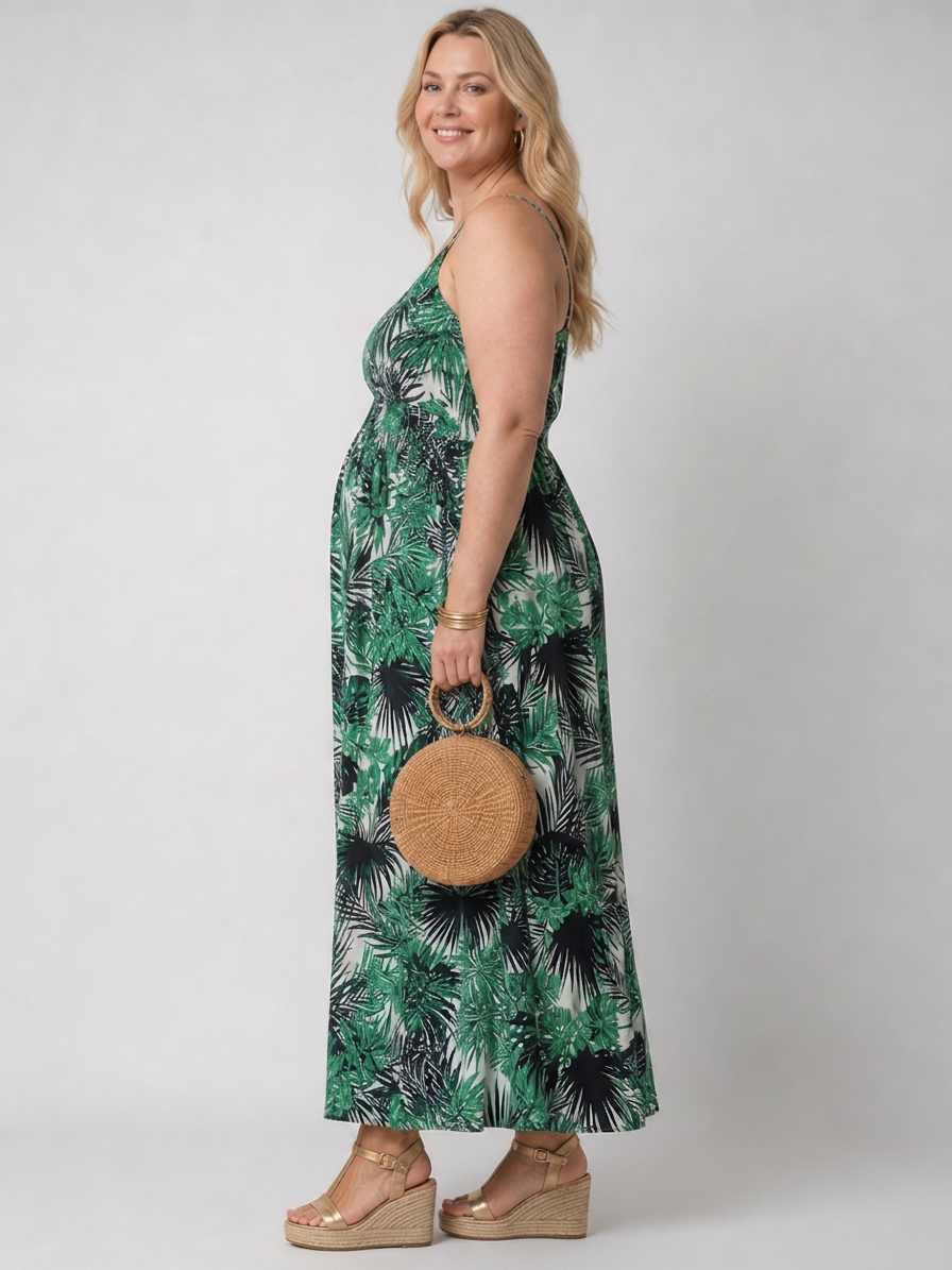 Odette | Mouwloze Midi-jurk met Bloemenprint