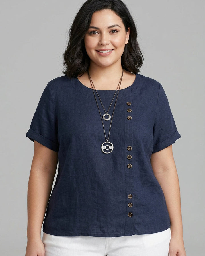 Sasha | Comfortabele Korte Mouwen Blouse