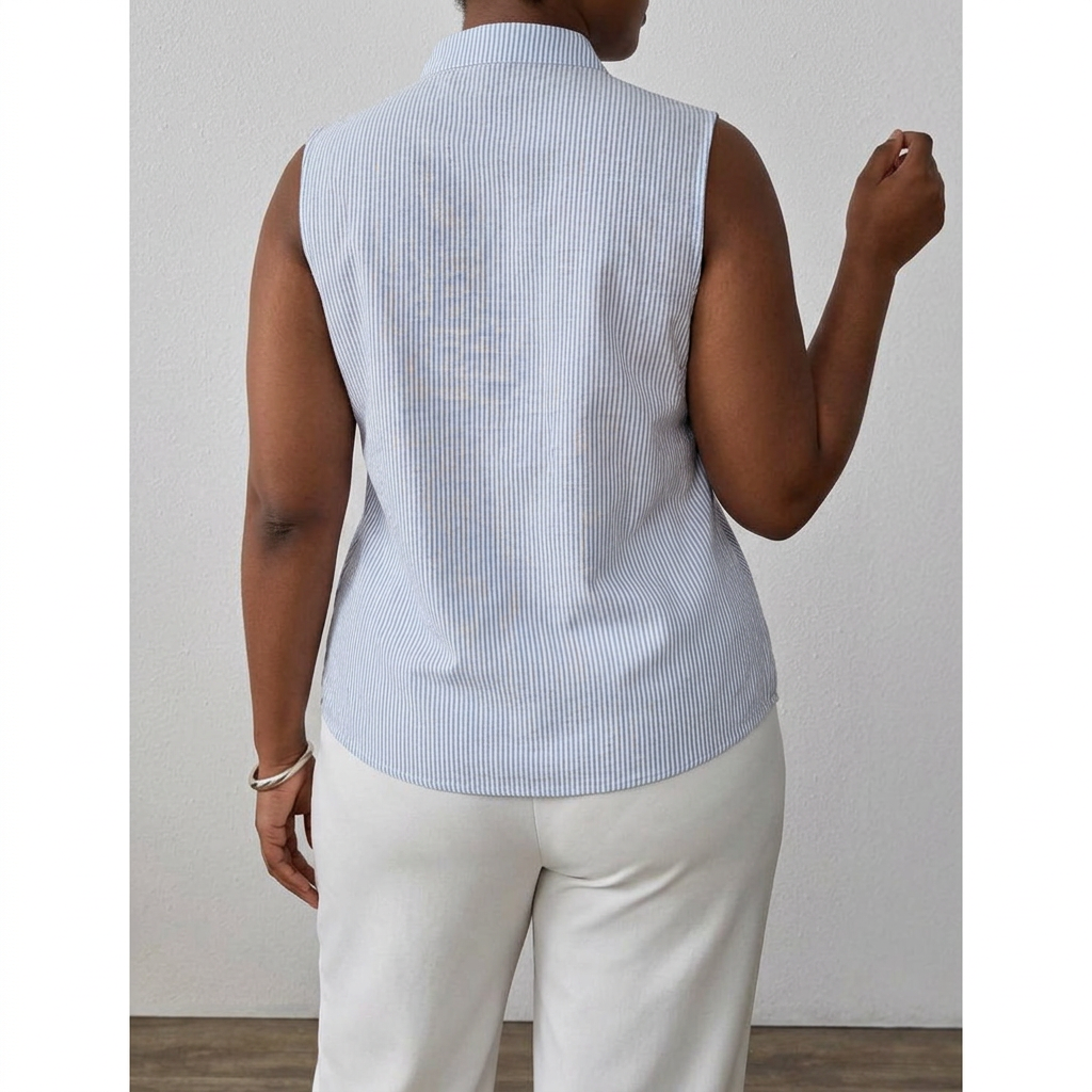 Monroe | Gestreepte Mouwloze Top