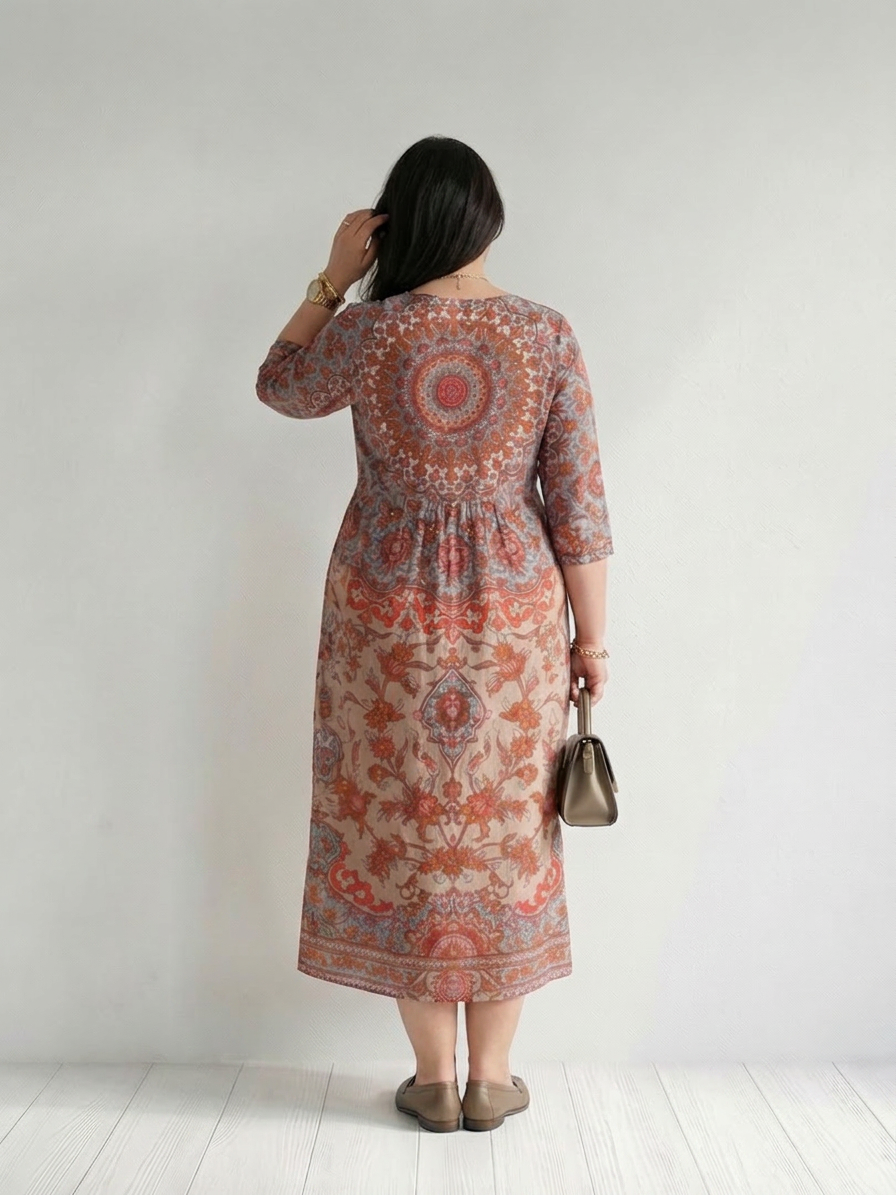 Rosa | Gebalanceerde Midi Jurk