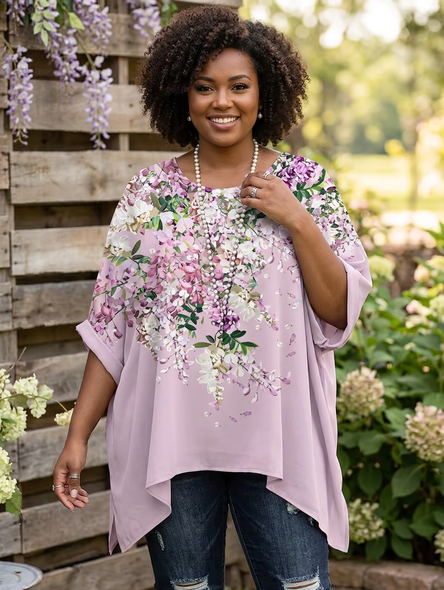 Noa | Vintage Bohemian Bloemenprint Dames T-Shirt