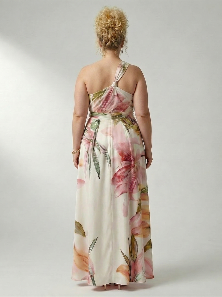 Rhea | Lichte Bloemen Maxi Jurk