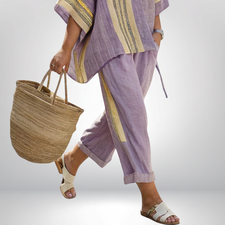 Hattie | Boho Gestreept Set