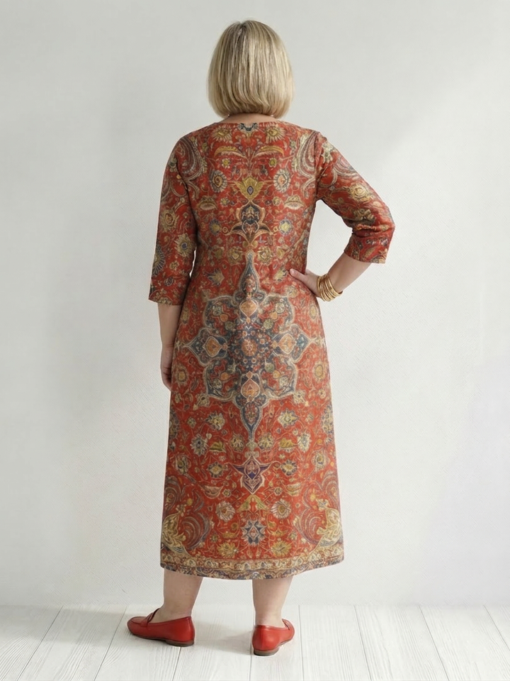 Livia | Ease Patchwork Midi Dress