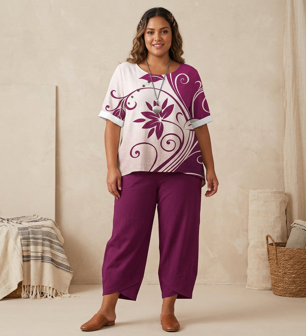 Zaina 3D Print Set: Moeiteloze Casual Stijl