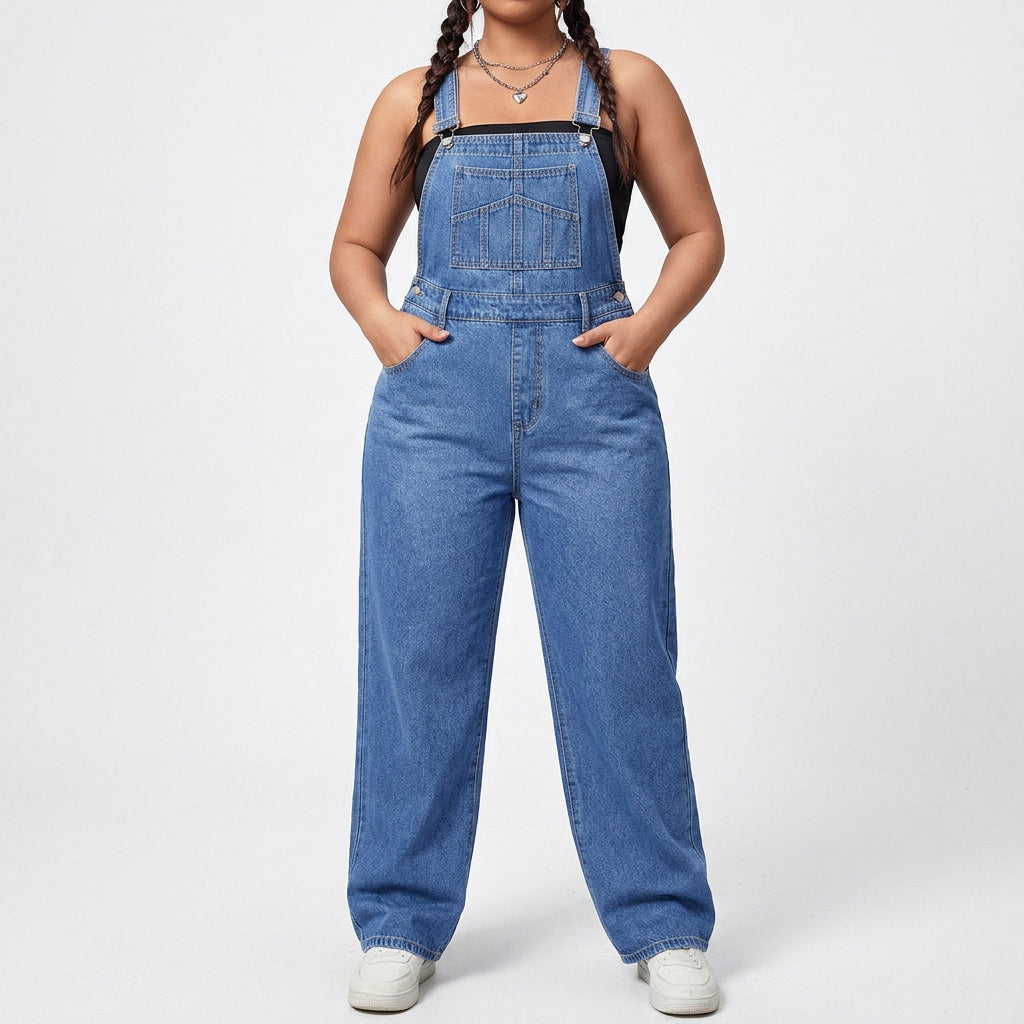 Amina Denim Overalls Casual