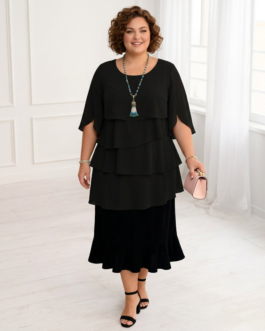 Frankie | Elegante Comfort Ruffle Jurk