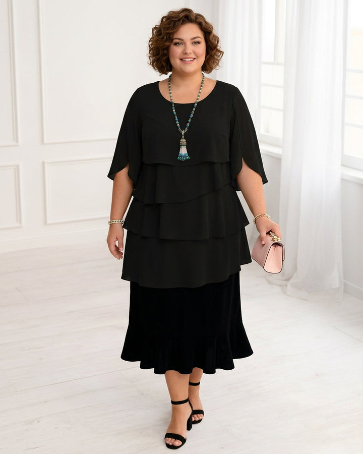 Frankie | Elegante Comfort Ruffle Jurk