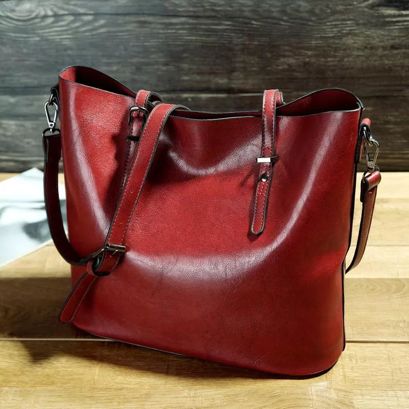 Katya - Vintage Leren Schoudertas