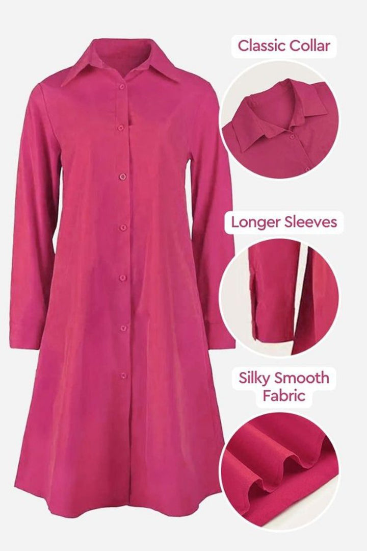 Edith - Lange Shirt-Stijl Jurk