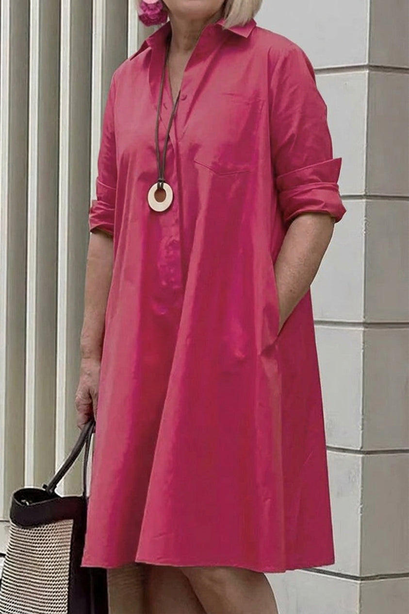 Edith - Lange Shirt-Stijl Jurk