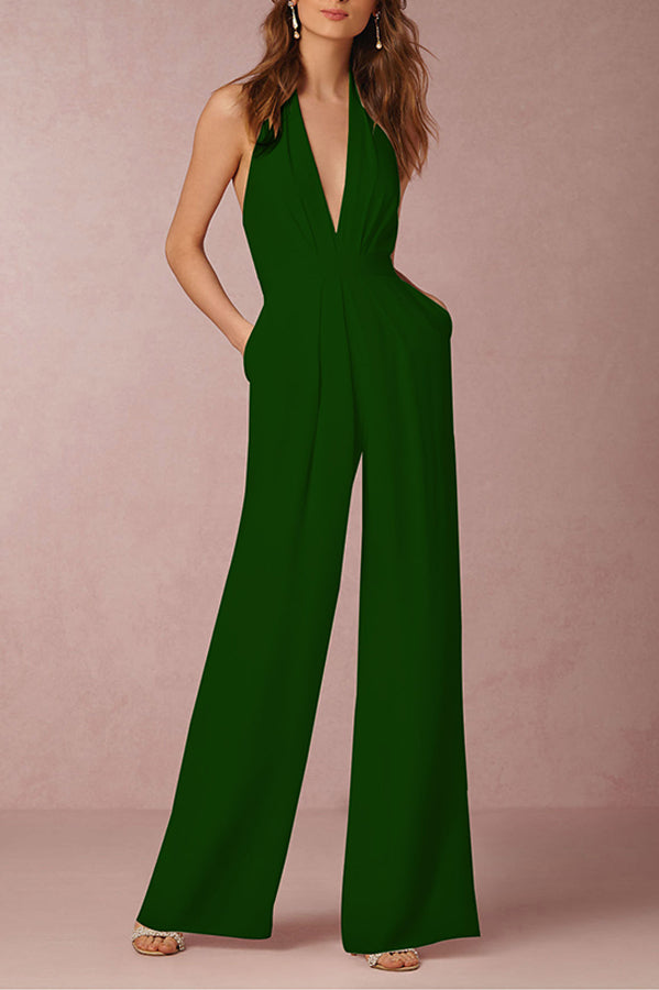 Soraya - Sexy Mouwloze Halter Jumpsuit