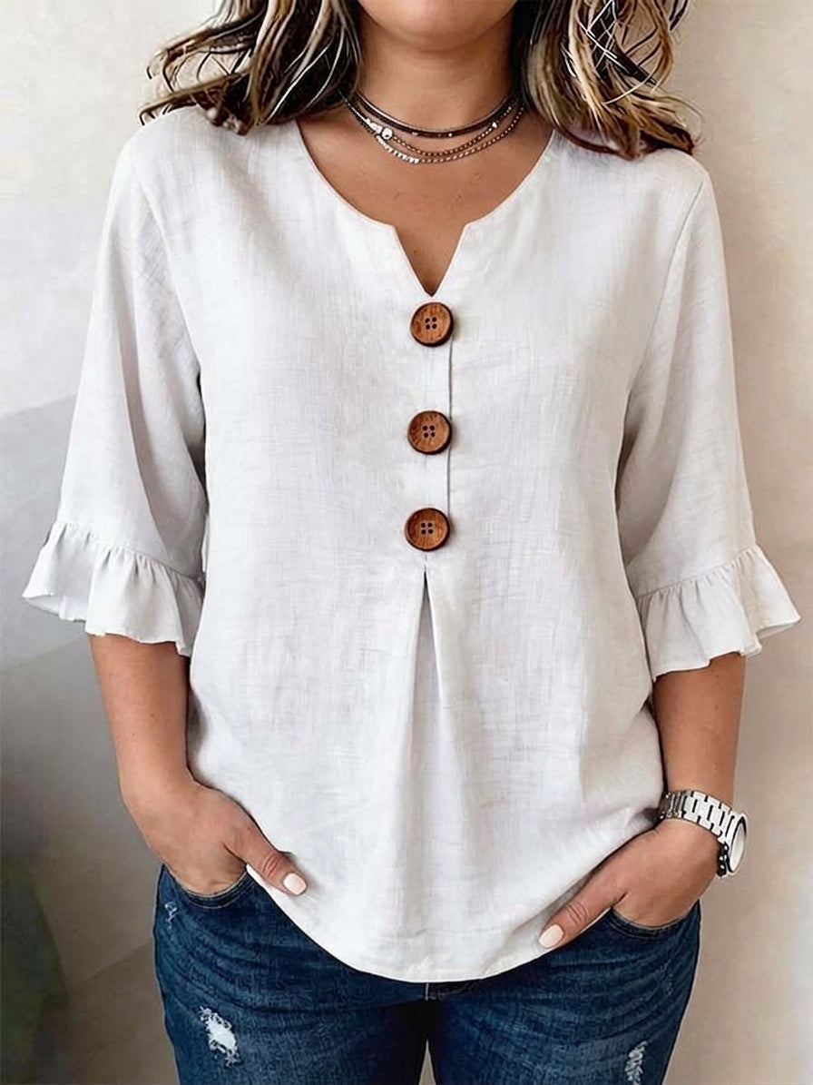 Lottie | Blouse met Pofmouwen