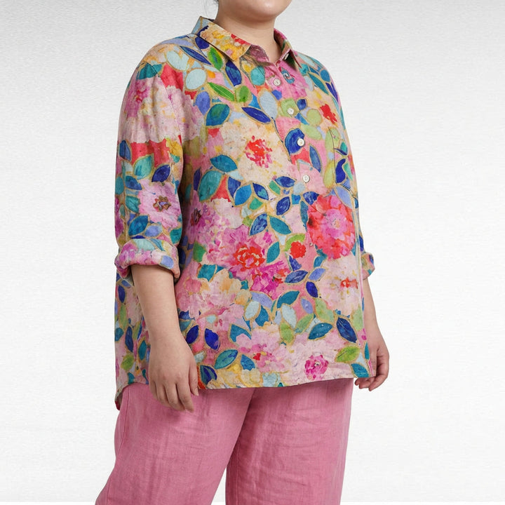 Saskia | Elegante Linnen Zomerblouse