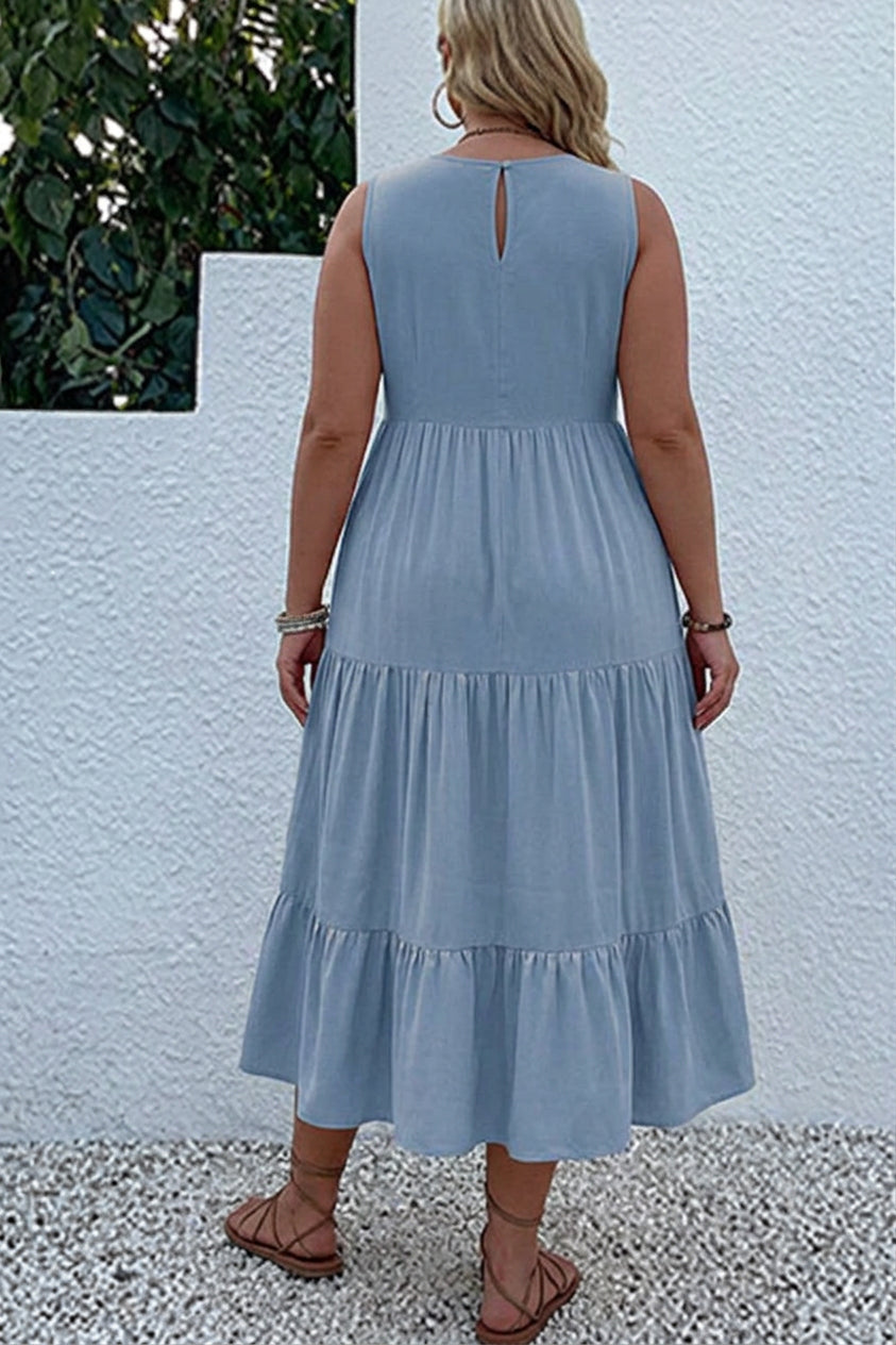 Calla - Laagjes Midi Jurk