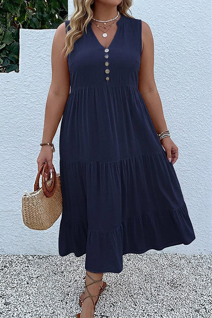 Calla - Laagjes Midi Jurk