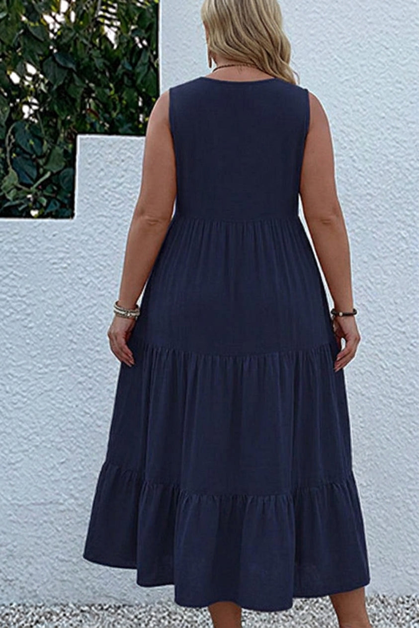 Calla - Laagjes Midi Jurk