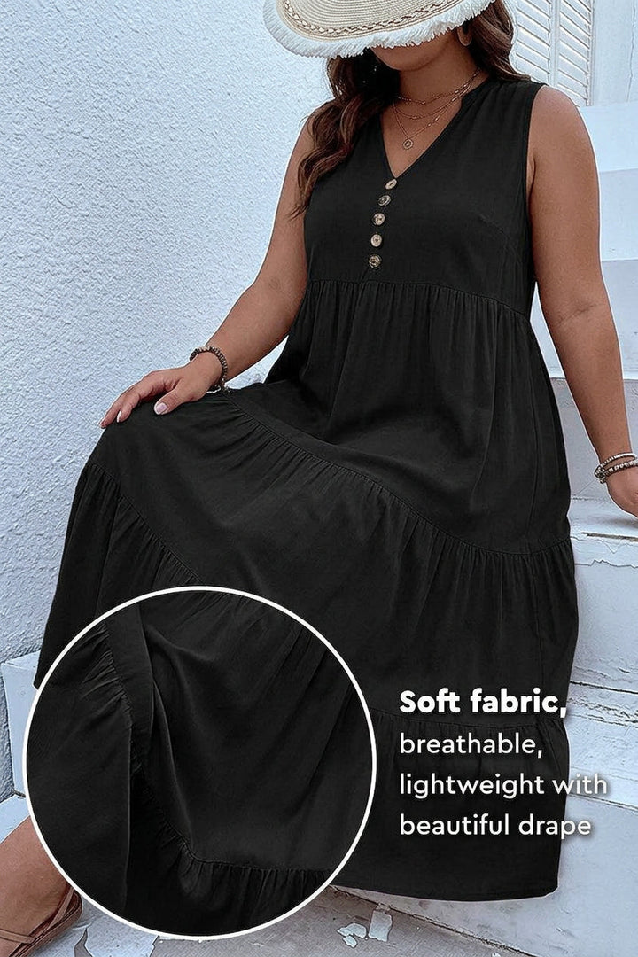 Calla - Laagjes Midi Jurk