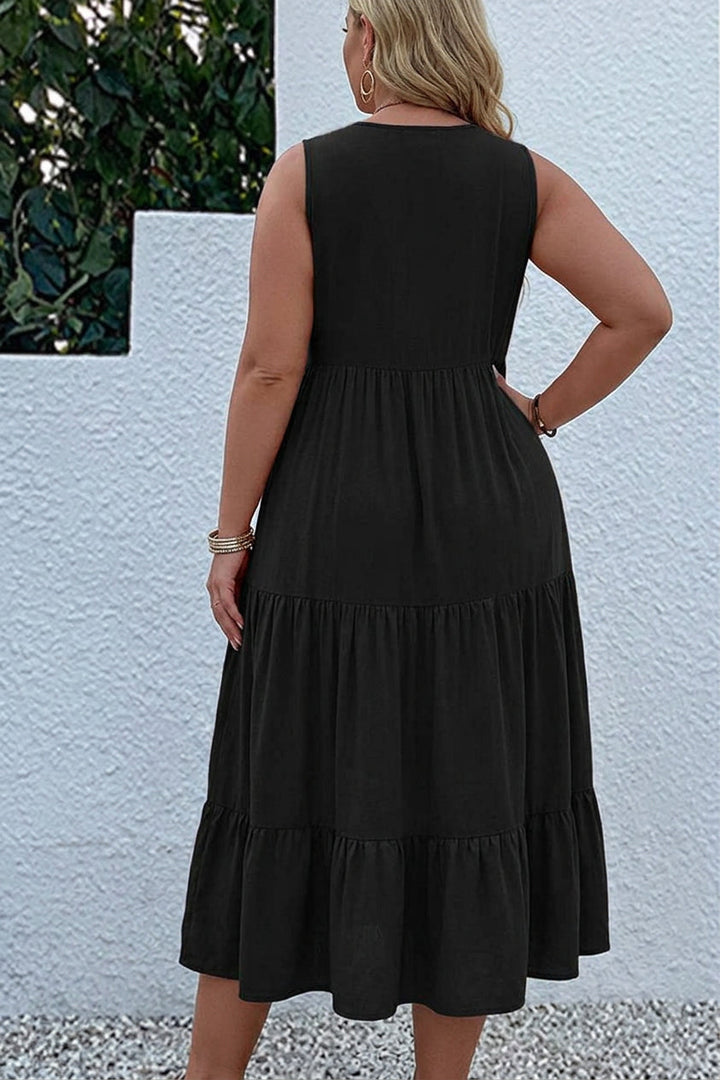 Calla - Laagjes Midi Jurk