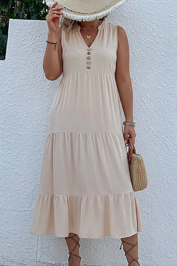 Calla - Laagjes Midi Jurk