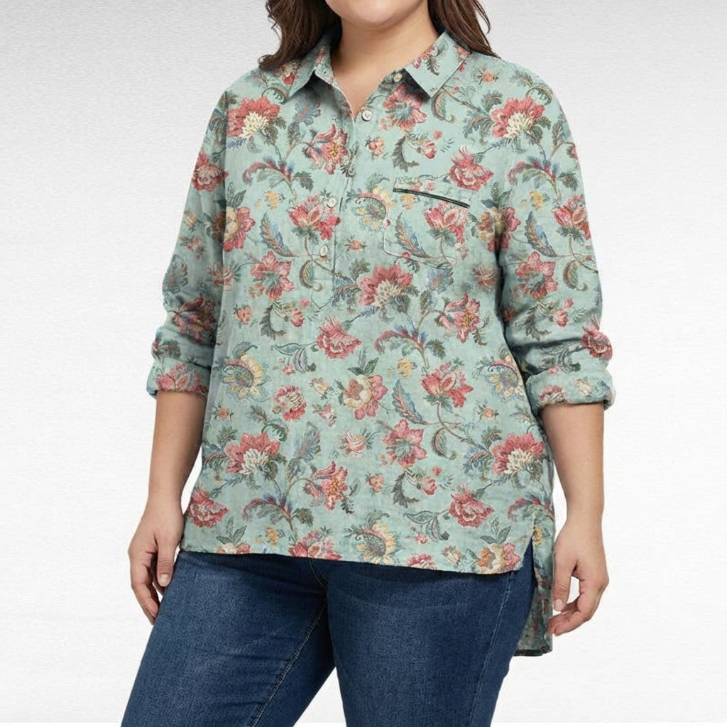 Saskia | Elegante Linnen Zomerblouse