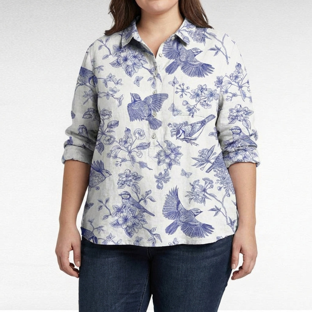 Saskia | Elegante Linnen Zomerblouse