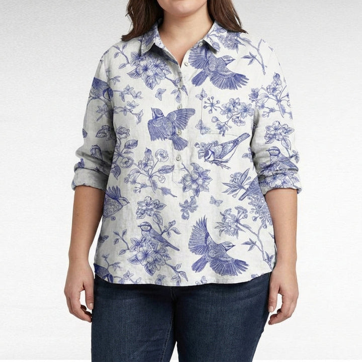 Saskia | Elegante Linnen Zomerblouse