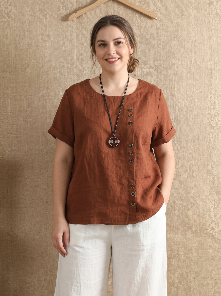 Nadya | Casual Katoenen Blouse