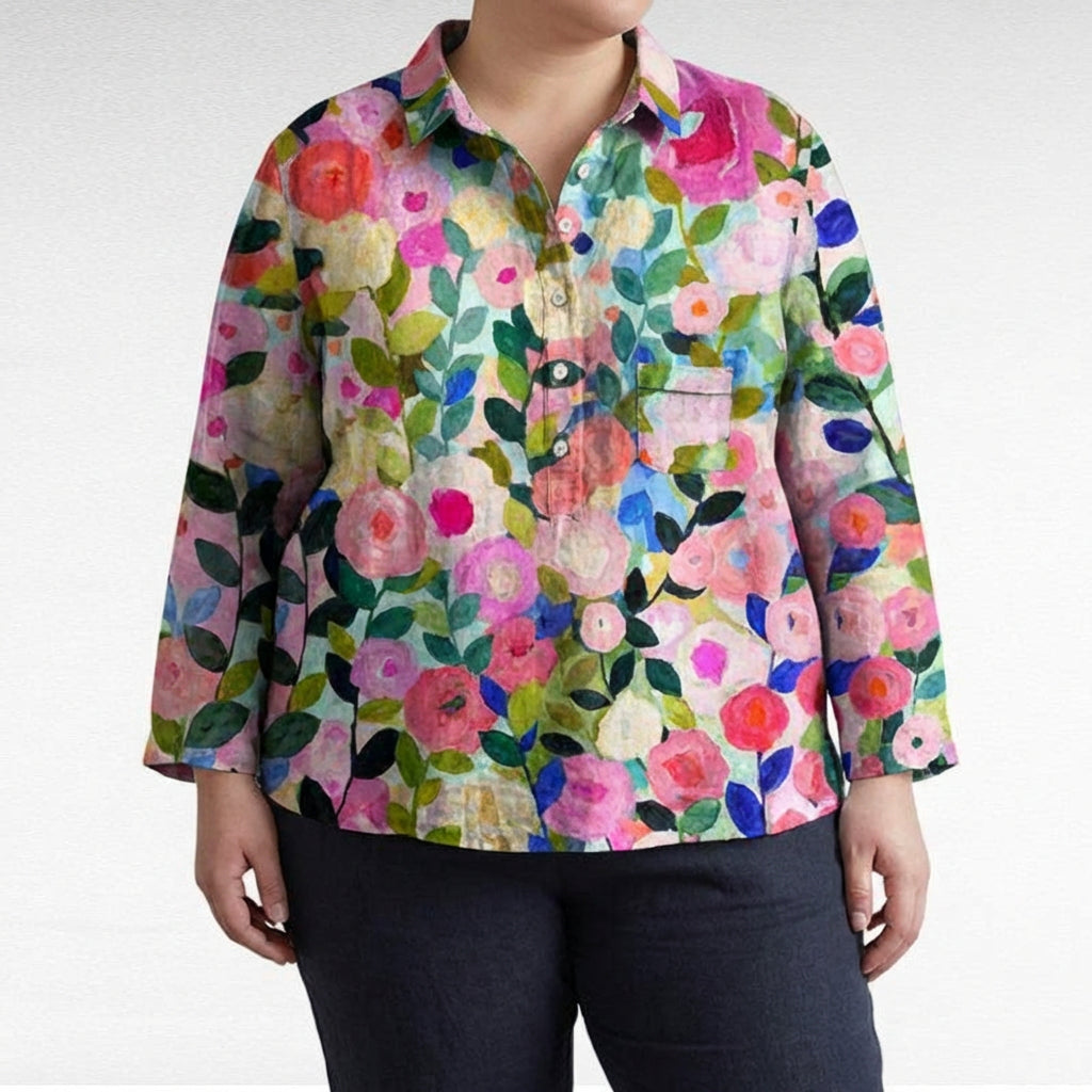 Saskia | Elegante Linnen Zomerblouse