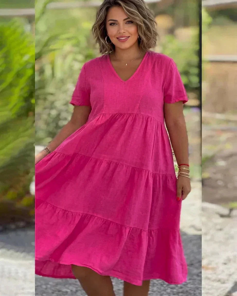 Beatrix - Casual Zomer V-hals Jurk