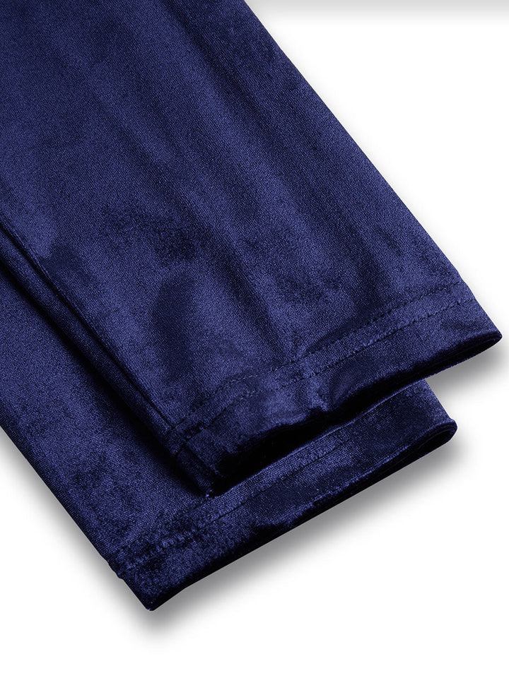 Fern | Donkerblauwe Lange Mouwen Midi Jurk