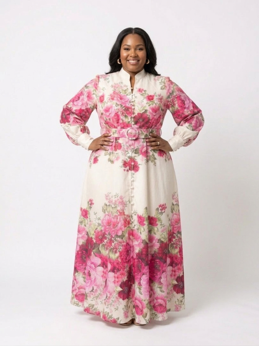 Dahlia | Lange Mouwen Bloemige Maxidress